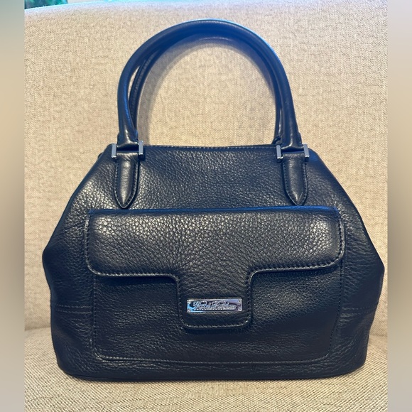 Brooks Brothers Handbags - Brooks Brothers Black Genuine Leather Satchel Style Purse Shoulder Bag